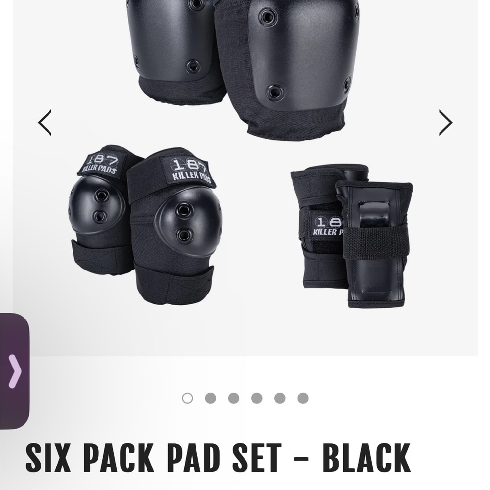 187 Killer Pads Six Pack Pad Set - Black